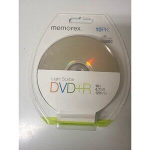 Memorex Light Scribe  DVD+R 10 pack 4.7 GB/120 Minutes/16X recordable NEW SEALED